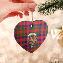 Clan Gow Modern Tartan Crest Heart Ceramic Ornament NF89 Gow Modern Tartan Tartan Christmas   