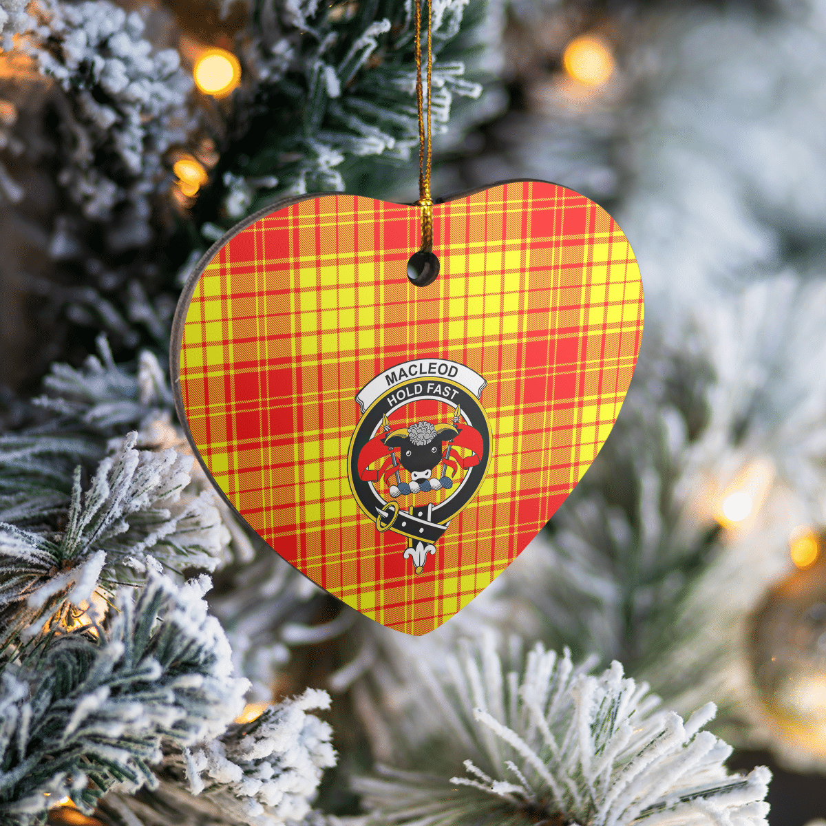 Clan MacMillan Tartan Crest Heart Ceramic Ornament VE13 MacMillan Tartan Tartan Christmas   