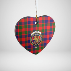 Clan Gow Modern Tartan Crest Heart Ceramic Ornament NF89 Gow Modern Tartan Tartan Christmas   