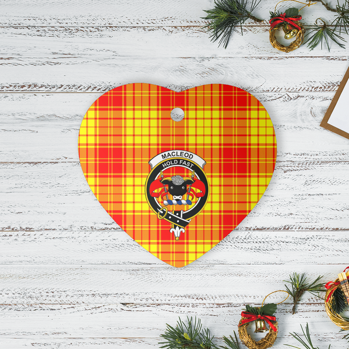 Clan MacMillan Tartan Crest Heart Ceramic Ornament VE13 MacMillan Tartan Tartan Christmas   