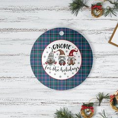 Clan Cooper Ancient  Tartan Tartan Crest Gnome Round Ceramic Ornament IV40 Cooper Ancient Tartan Tartan Christmas   