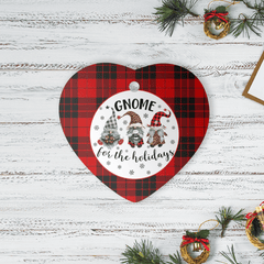 Clan MacLeod of Raasay Tartan Tartan Crest Gnome Heart Ceramic Ornament PC21 MacLeod of Raasay Tartan Tartan Christmas   