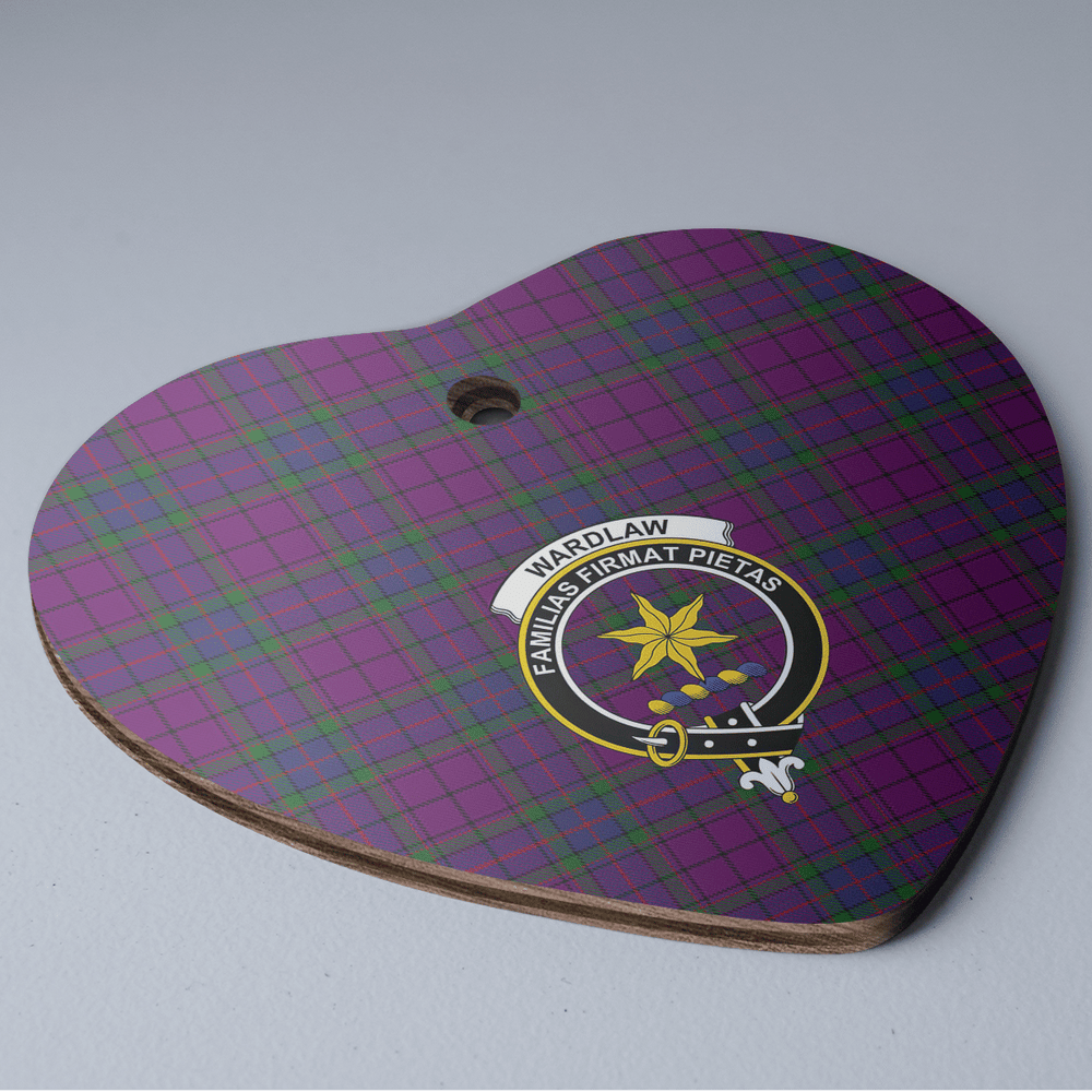 Clan Wardlaw Tartan Crest Heart Ceramic Ornament NL98 Wardlaw Tartan Tartan Christmas   