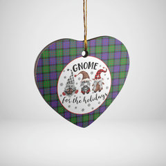 Clan MacBrayne Tartan Tartan Crest Gnome Heart Ceramic Ornament JL83 MacBrayne Tartan Tartan Christmas   