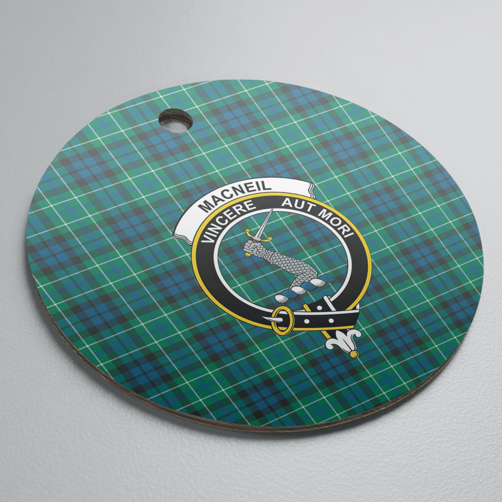 Clan MacNeill of Colonsay Ancient Tartan Crest Round Ceramic Ornament FU73 MacNeill of Colonsay Ancient Tartan Tartan Christmas   