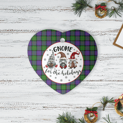 Clan MacBrayne Tartan Tartan Crest Gnome Heart Ceramic Ornament JL83 MacBrayne Tartan Tartan Christmas   