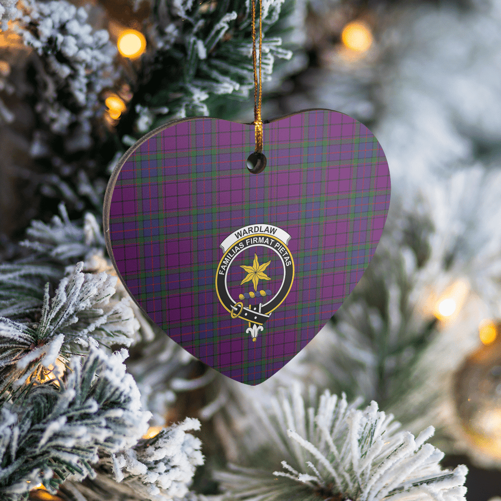 Clan Wardlaw Tartan Crest Heart Ceramic Ornament NL98 Wardlaw Tartan Tartan Christmas   