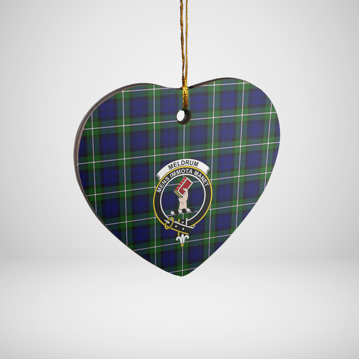 Clan Meldrum Forbes Tartan Crest Heart Ceramic Ornament CI55 Meldrum Forbes Tartan Tartan Christmas   