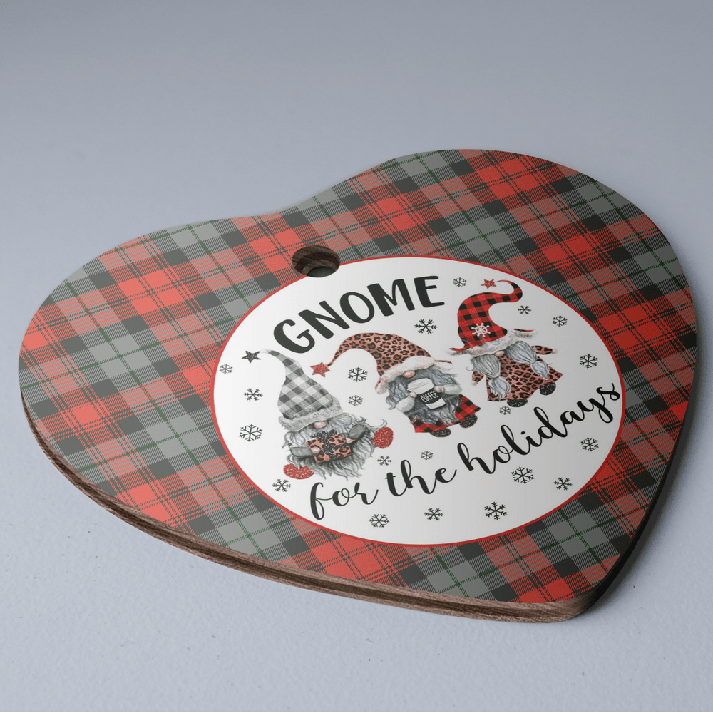 Clan MacLachlan Weathered Tartan Tartan Crest Gnome Heart Ceramic Ornament SC15 MacLachlan Weathered Tartan Tartan Christmas   