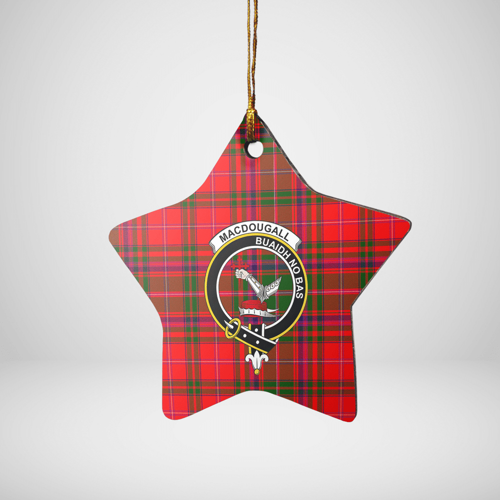 Clan MacDougall Ancient Tartan Crest Star Ceramic Ornament AL37 MacDougall Ancient Tartan Tartan Christmas   
