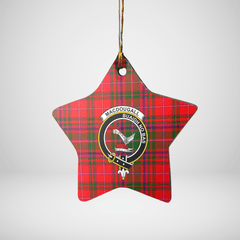 Clan MacDougall Ancient Tartan Crest Star Ceramic Ornament AL37 MacDougall Ancient Tartan Tartan Christmas   