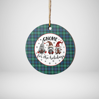 Clan MacKenzie Ancient Tartan Tartan Crest Gnome Round Ceramic Ornament BE96