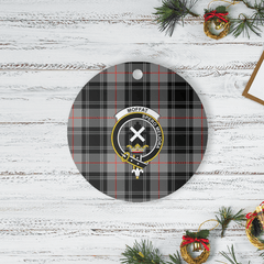 Clan Moffat Modern Tartan Crest Round Ceramic Ornament VX13 Moffat Modern Tartan Tartan Christmas   