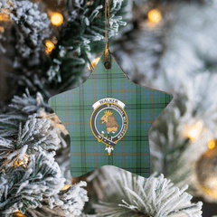 Clan Walker Hunting Ancient Tartan Crest Star Ceramic Ornament SH92 Walker Hunting Ancient Tartan Tartan Christmas   