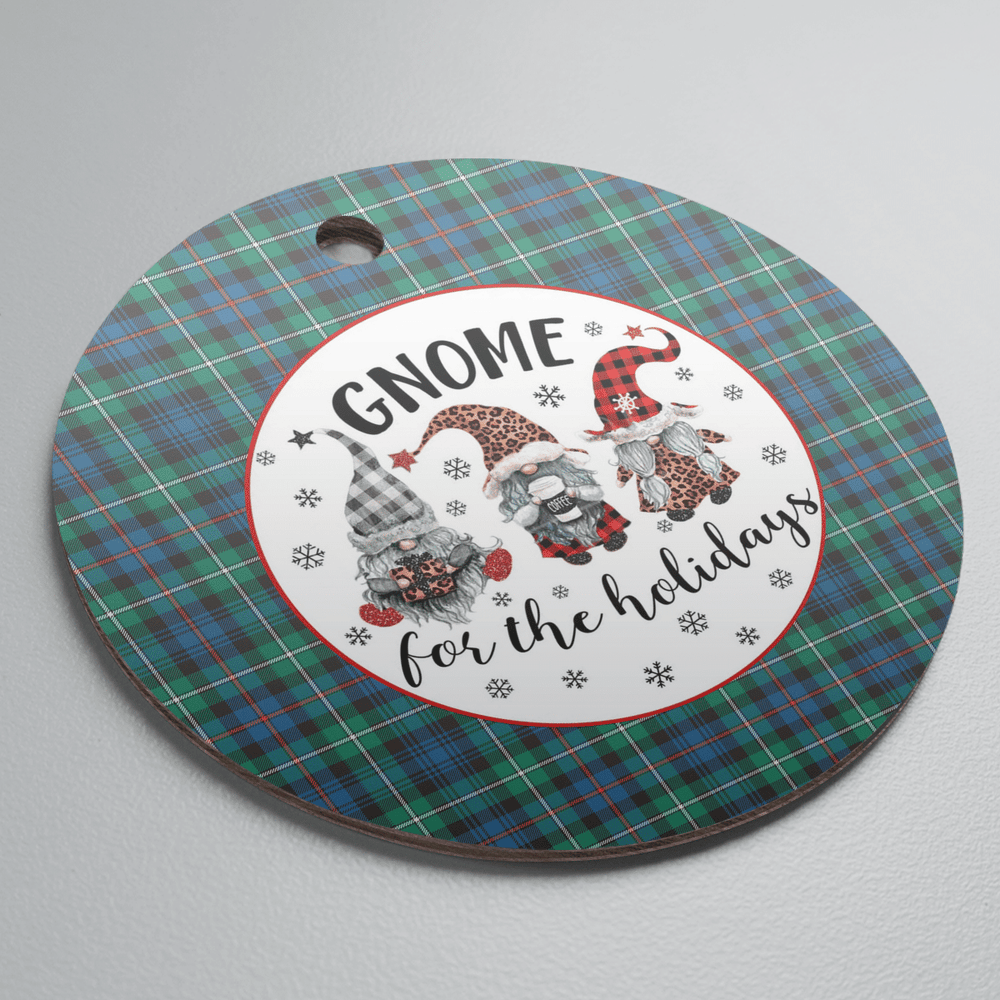 Clan MacKenzie Ancient Tartan Tartan Crest Gnome Round Ceramic Ornament BE96 MacKenzie Ancient Tartan Tartan Christmas   