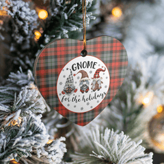 Clan MacLachlan Weathered Tartan Tartan Crest Gnome Heart Ceramic Ornament SC15 MacLachlan Weathered Tartan Tartan Christmas   