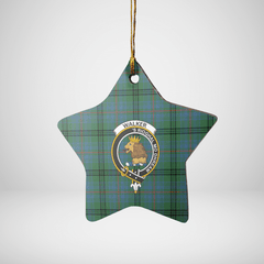 Clan Walker Hunting Ancient Tartan Crest Star Ceramic Ornament SH92 Walker Hunting Ancient Tartan Tartan Christmas   
