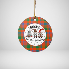 Clan Ross Ancient Tartan Tartan Crest Gnome Round Ceramic Ornament GV11 Ross Ancient Tartan Tartan Christmas   