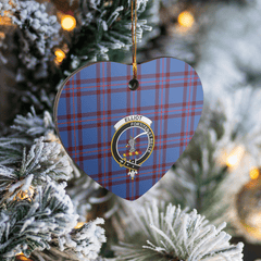 Clan Elliot Modern Tartan Crest Heart Ceramic Ornament CX10 Elliot Modern Tartan Tartan Christmas   
