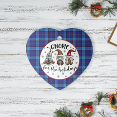 Clan Kirkcaldy Tartan Tartan Crest Gnome Heart Ceramic Ornament KA49 Kirkcaldy Tartan Tartan Christmas   