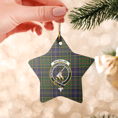 Clan MacMillan Hunting Modern Tartan Crest Star Ceramic Ornament AT33 MacMillan Hunting Modern Tartan Tartan Christmas   