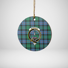 Clan Morrison Ancient Tartan Crest Round Ceramic Ornament WV82 Morrison Ancient Tartan Tartan Christmas   