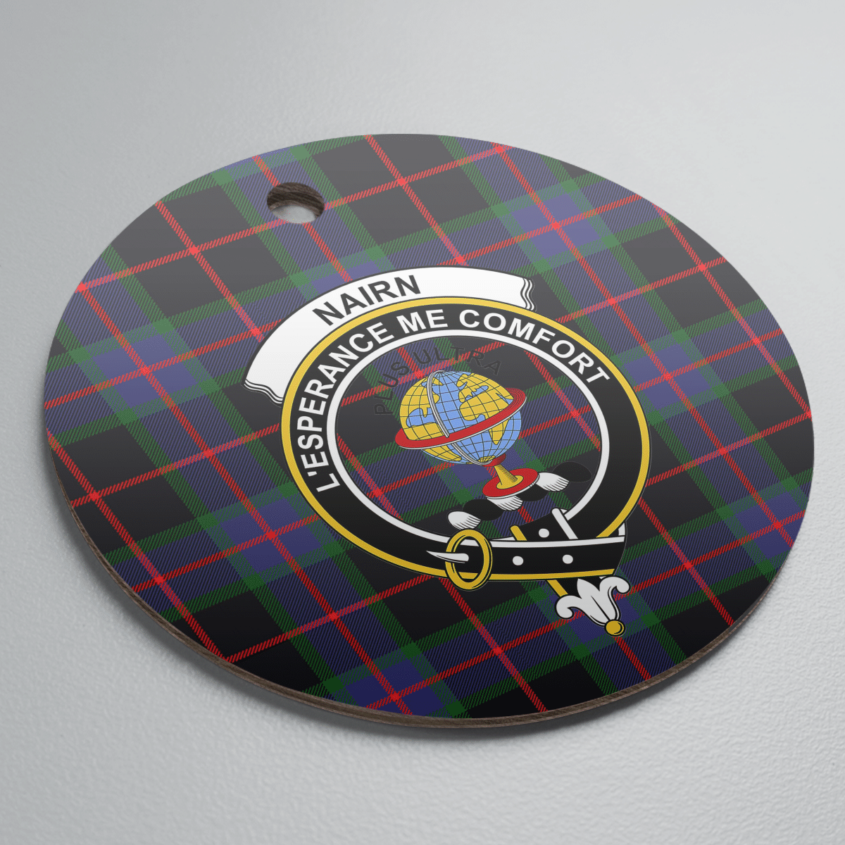 Clan Nairn Tartan Crest Round Ceramic Ornament JT92 Nairn Tartan Tartan Christmas   
