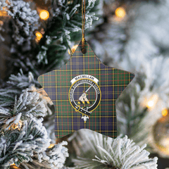 Clan MacMillan Hunting Modern Tartan Crest Star Ceramic Ornament AT33 MacMillan Hunting Modern Tartan Tartan Christmas   