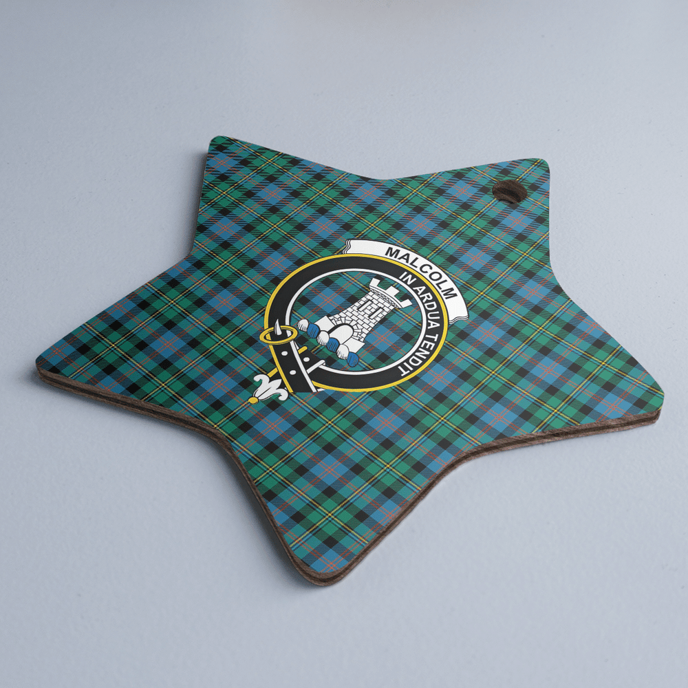 Clan Malcolm Ancient Tartan Crest Star Ceramic Ornament AC81 Malcolm Ancient Tartan Tartan Christmas   