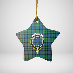 Clan Forsyth Ancient Tartan Crest Star Ceramic Ornament NR28 Forsyth Ancient Tartan Tartan Christmas   