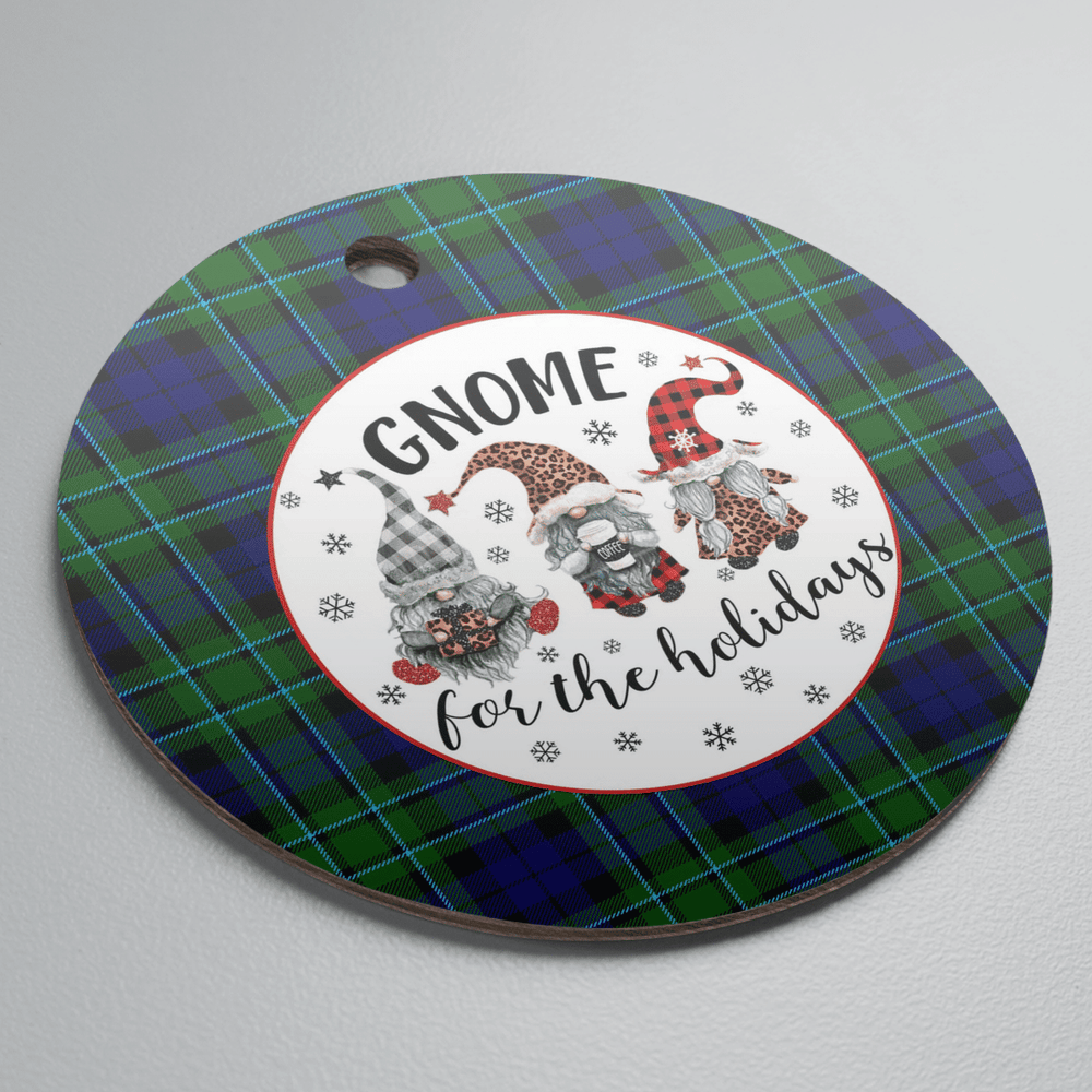 Clan MacCallum Modern Tartan Tartan Crest Gnome Round Ceramic Ornament WT31 MacCallum Modern Tartan Tartan Christmas   