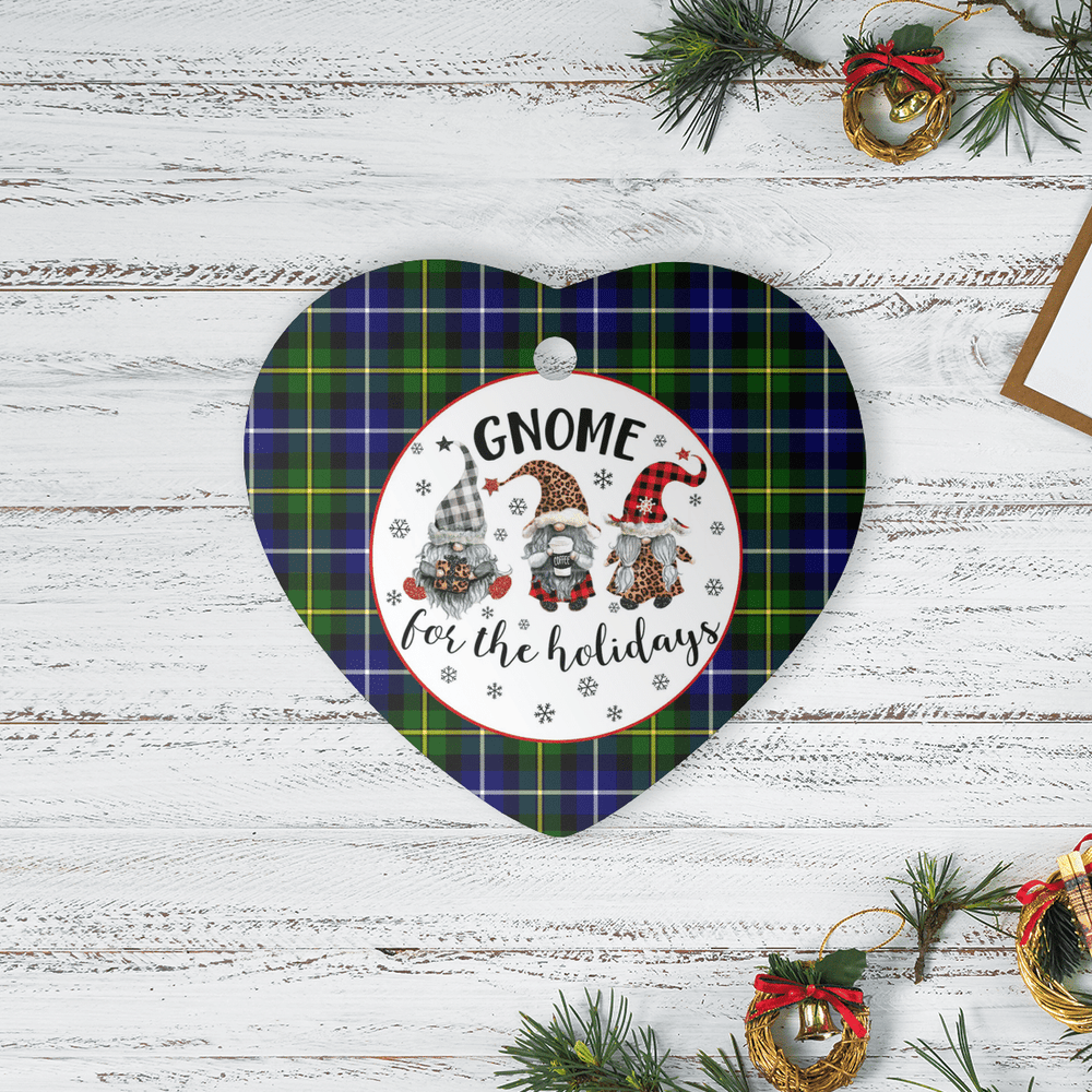Clan MacNeil of Barra Modern Tartan Tartan Crest Gnome Heart Ceramic Ornament MY62 MacNeil of Barra Modern Tartan Tartan Christmas   