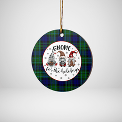 Clan MacCallum Modern Tartan Tartan Crest Gnome Round Ceramic Ornament WT31 MacCallum Modern Tartan Tartan Christmas   