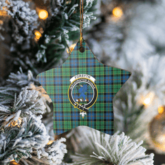 Clan Forsyth Ancient Tartan Crest Star Ceramic Ornament NR28 Forsyth Ancient Tartan Tartan Christmas   