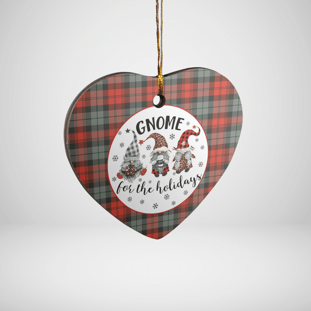 Clan MacLachlan Weathered Tartan Tartan Crest Gnome Heart Ceramic Ornament SC15 MacLachlan Weathered Tartan Tartan Christmas   