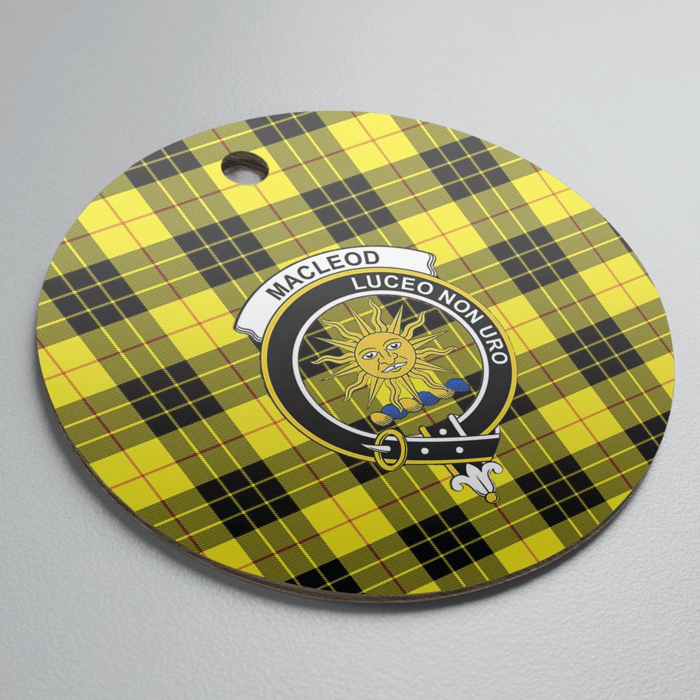 Clan MacLeod of Lewis Modern Tartan Crest Round Ceramic Ornament XJ99 MacLeod of Lewis Modern Tartan Tartan Christmas   