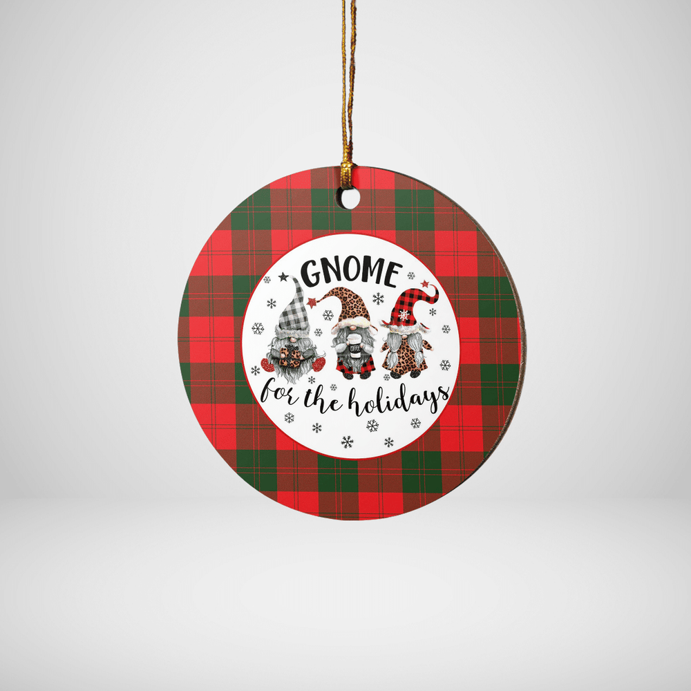 Clan Erskine Modern Tartan Tartan Crest Gnome Round Ceramic Ornament AE31 Erskine Modern Tartan Tartan Christmas   