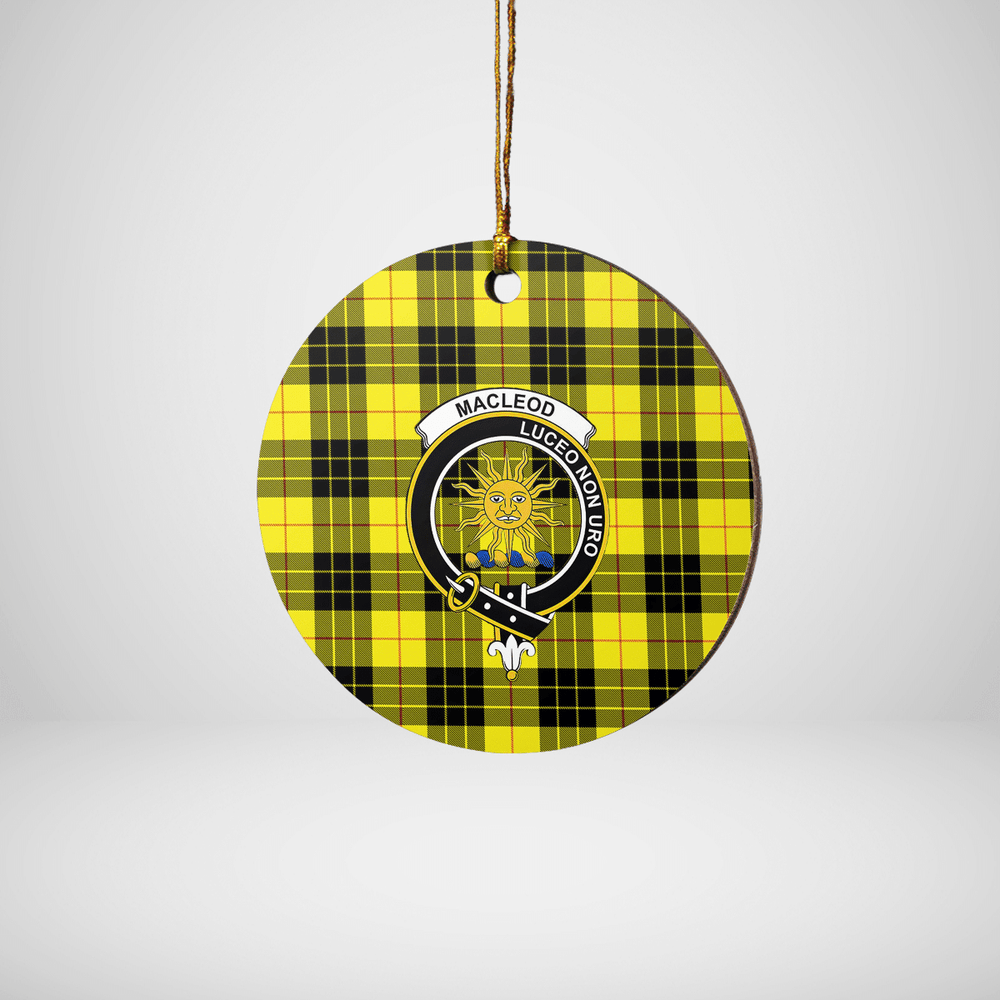 Clan MacLeod of Lewis Modern Tartan Crest Round Ceramic Ornament XJ99 MacLeod of Lewis Modern Tartan Tartan Christmas   