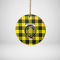 Clan MacLeod of Lewis Modern Tartan Crest Round Ceramic Ornament XJ99 MacLeod of Lewis Modern Tartan Tartan Christmas   