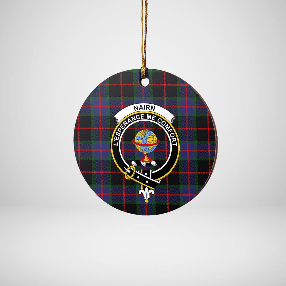 Clan Nairn Tartan Crest Round Ceramic Ornament JT92 Nairn Tartan Tartan Christmas   
