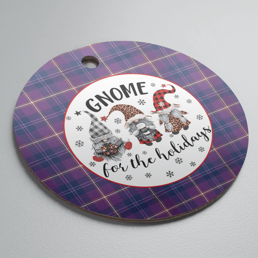 Clan Gretna Green Tartan Tartan Crest Gnome Round Ceramic Ornament KG50 Gretna Green Tartan Tartan Christmas   