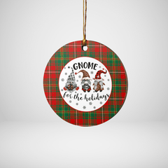 Clan Hay Ancient Tartan Tartan Crest Gnome Round Ceramic Ornament EW69 Hay Ancient Tartan Tartan Christmas   