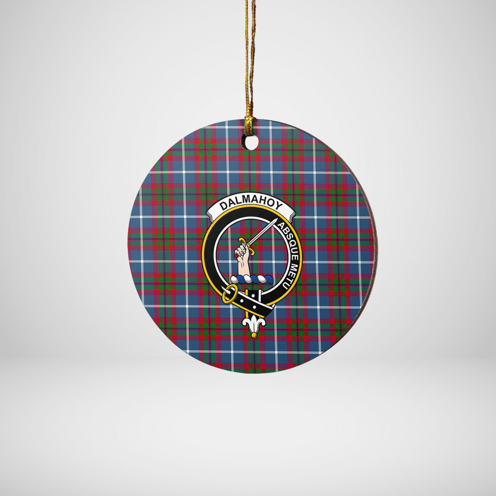 Clan Dalmahoy Tartan Crest Round Ceramic Ornament EY13 Dalmahoy Tartan Tartan Christmas   