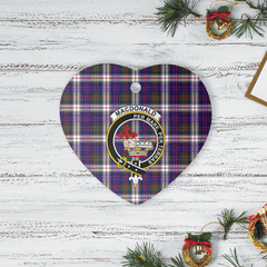 Clan MacDonald Dress Modern Tartan Crest Heart Ceramic Ornament MZ46 MacDonald Dress Modern Tartan Tartan Christmas   