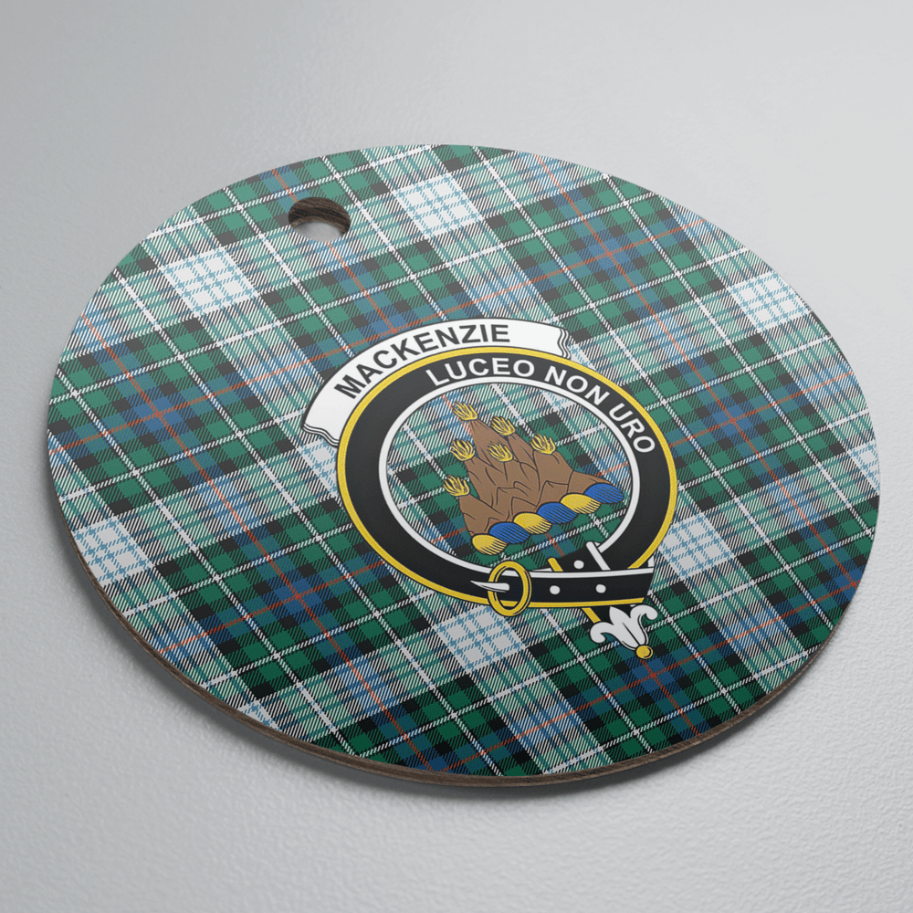 Clan MacKenzie Dress Ancient Tartan Crest Round Ceramic Ornament OP78 MacKenzie Dress Ancient Tartan Tartan Christmas   