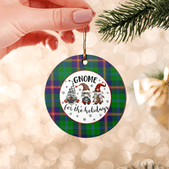 Clan Young Modern Tartan Tartan Crest Gnome Round Ceramic Ornament IA91 Young Modern Tartan Tartan Christmas   