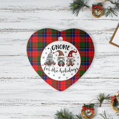 Clan Macnicol Tartan Tartan Crest Gnome Heart Ceramic Ornament FS38 Macnicol Tartan Tartan Christmas   