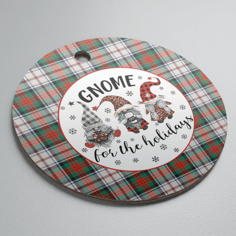 Clan MacDuff Dress Ancient Tartan Tartan Crest Gnome Round Ceramic Ornament SE55 MacDuff Dress Ancient Tartan Tartan Christmas   