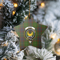 Clan Durie Tartan Crest Star Ceramic Ornament VT76 Durie Tartan Tartan Christmas   