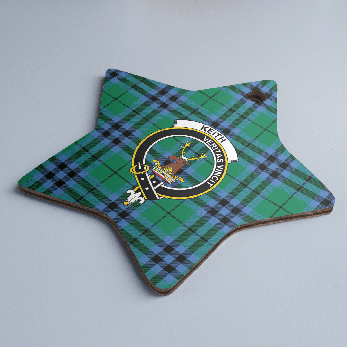 Clan Keith Ancient Tartan Crest Star Ceramic Ornament UI71 Keith Ancient Tartan Tartan Christmas   